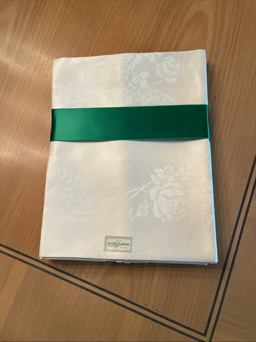 Vintage “never used” Rose pattern Irish linen Napkins